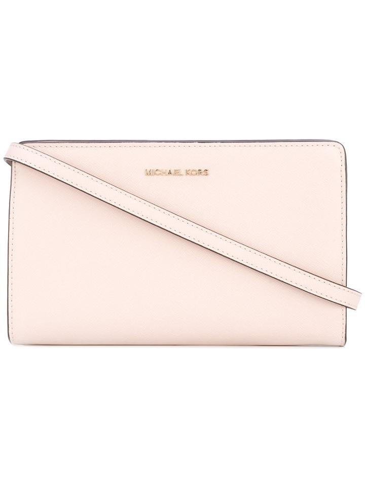 Michael Kors - Envelope Crossbody Bag - Women - Leather - One Size, Pink/purple, Leather