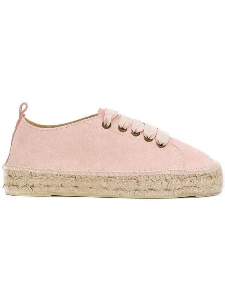 Manebi Lace-up Espadrilles - Pink