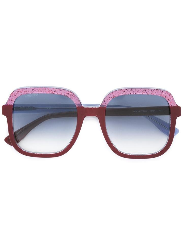Jimmy Choo Eyewear - Glint Sunglasses - Unisex - Acetate - One Size, Red, Acetate