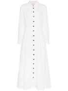 Mara Hoffman Mhoff Michelle Hn Ls Bttn Midi - White