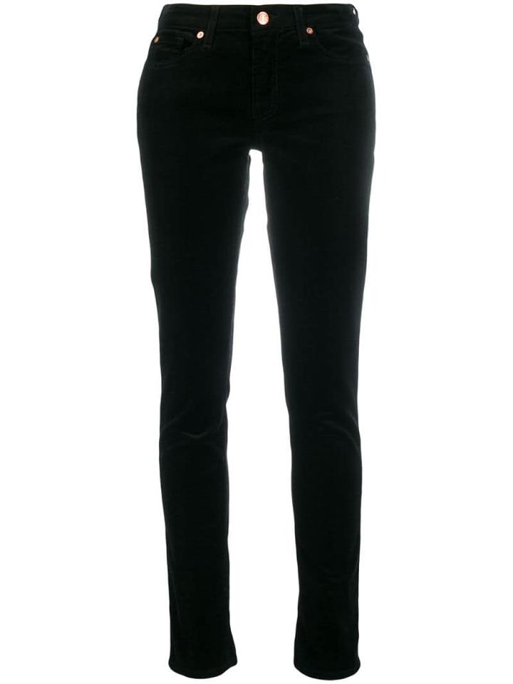 7 For All Mankind Skinny Fit Cord Trousers - Black