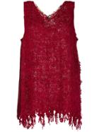 Marni Vintage Woven Tassel Top - Red