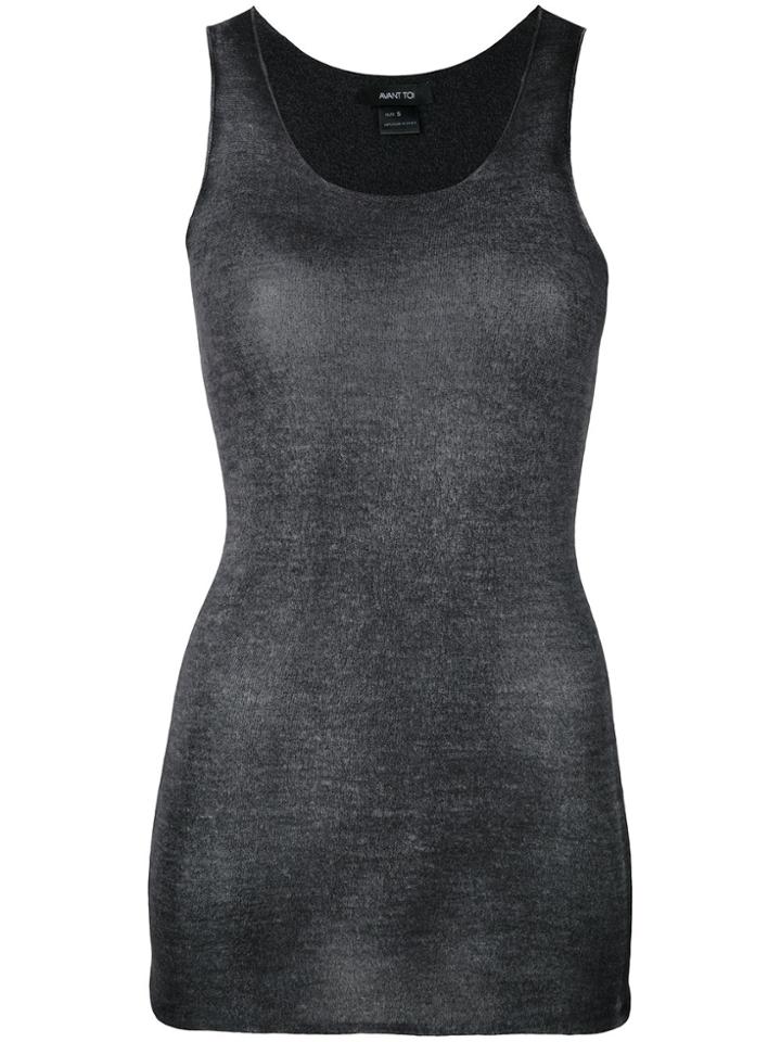 Avant Toi Round Neck Top - Grey