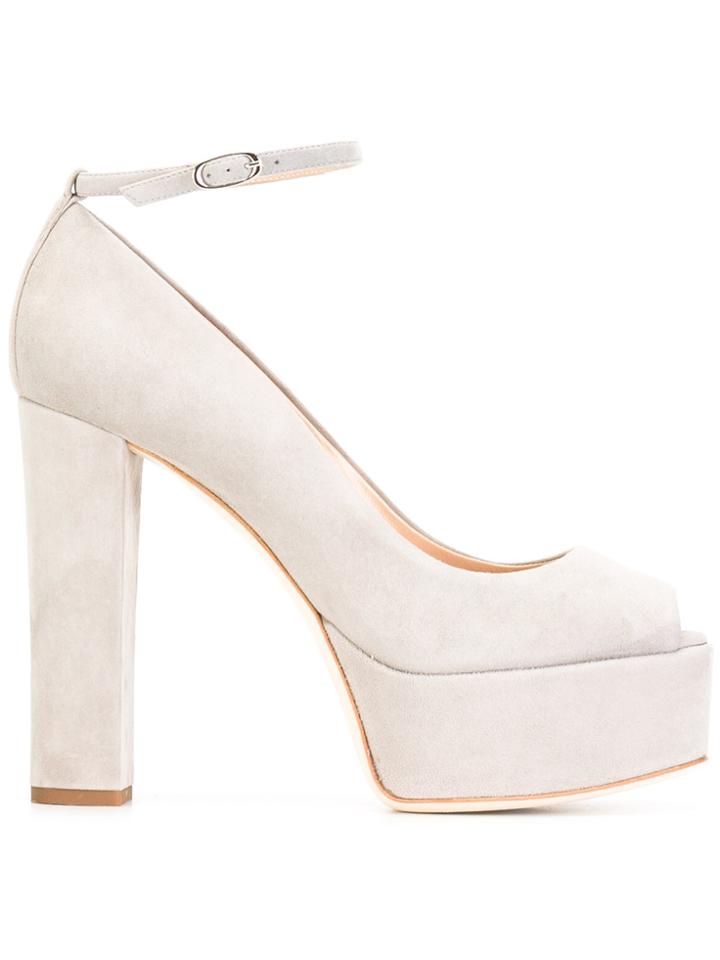 Giuseppe Zanotti Design Lexie Peep-toe Pumps - Grey