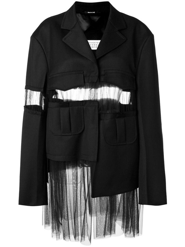 Maison Margiela Sheer Panel Blazer - Black