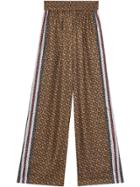 Burberry Monogram Print Trousers - Brown
