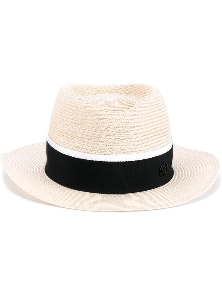 Maison Michel Andre Straw Hat, Women's, Size: Small, Nude/neutrals, Cotton/straw
