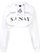 Omc Xanax Cropped Sweatshirt - White