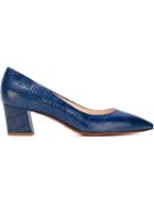 Santoni Crocodile Skin Effect Pumps