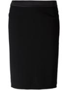 Ann Demeulemeester Mid-length Pencil Skirt, Women's, Size: 38, Black, Nylon/spandex/elastane/virgin Wool