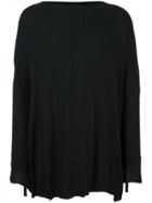 Cedric Jacquemyn Boat Neck Ribbed Sweatshirt - Black