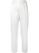 Forte Forte Elasticated Waist Trousers - White