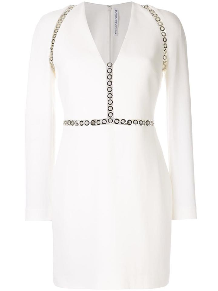 Alexander Wang Long Sleeve Mini Dress - White