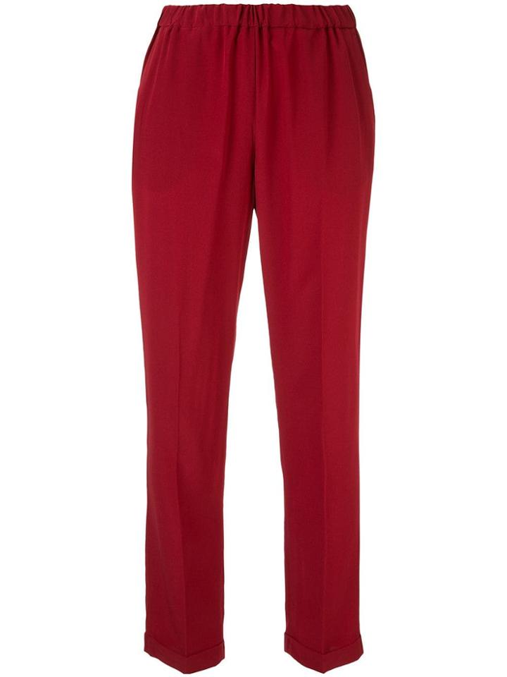 Aspesi Elasticated Waist Trousers - Red