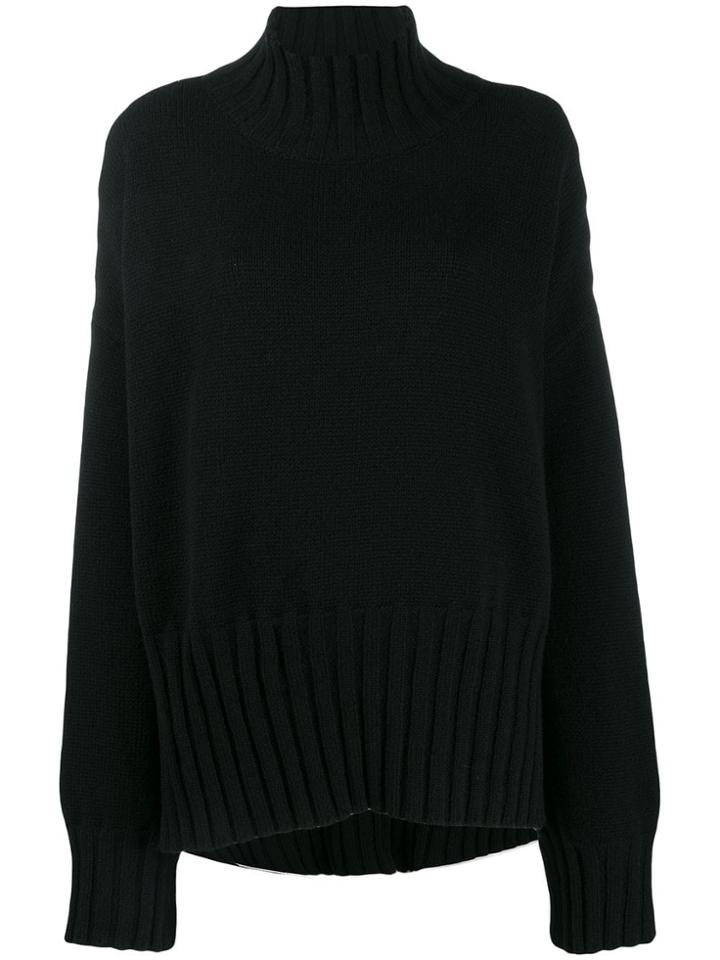 P.a.r.o.s.h. High Standing Collar - Black