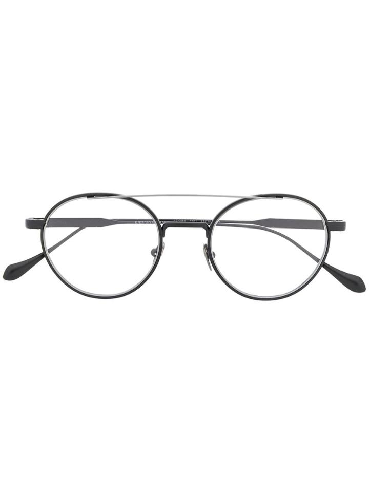Giorgio Armani Logo Round Glasses - Black