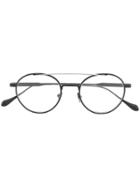 Giorgio Armani Logo Round Glasses - Black