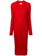 Maison Margiela Long Fitted Cardigan - Red