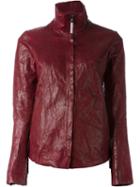 Isaac Sellam Experience 'imprudente Crasser' Biker Jacket, Women's, Size: Medium, Red, Lamb Skin
