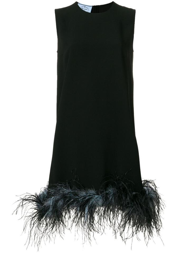 Prada Trim Mini Shift Dress - Black