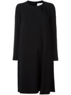 Gianluca Capannolo Draped Shift Dress, Women's, Size: 40, Black, Nylon/acetate/viscose