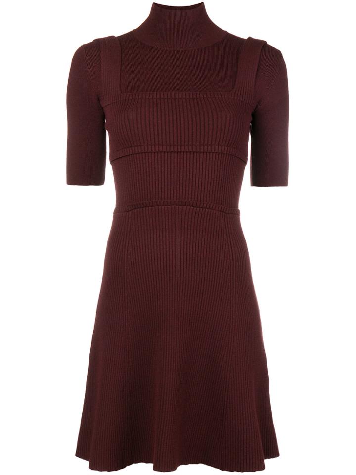 Victoria Victoria Beckham Knitted Dress - Brown