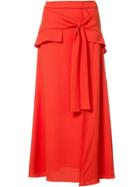 Loveless Tie Waist Skirt - Red