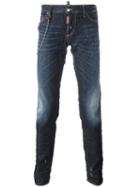 Dsquared2 - 'slim' Chain Trim Jeans - Men - Cotton/spandex/elastane - 54, Blue, Cotton/spandex/elastane