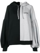 Wandering Logo Colour Block Hoodie - Grey