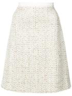 Giambattista Valli A-line Tweed Skirt - Neutrals