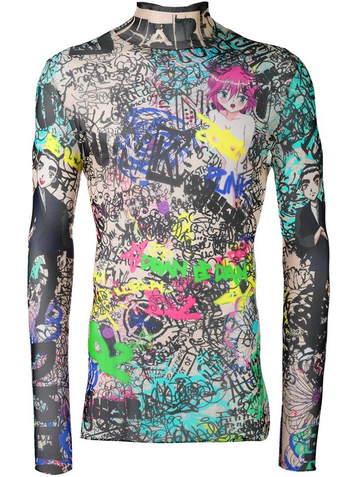 Dsquared2 Manga Print Sheer T-shirt