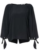 Chloé - Tie Sleeve Blouse - Women - Silk - 42, Blue, Silk