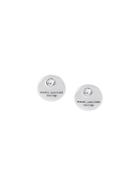 Marc Jacobs Coin Earrings, Women's, Metallic, Titanium/brass
