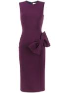 Roksanda Lauran Bow Embellished Dress, Women's, Size: 8, Pink/purple, Polyester/viscose/spandex/elastane/polyamide