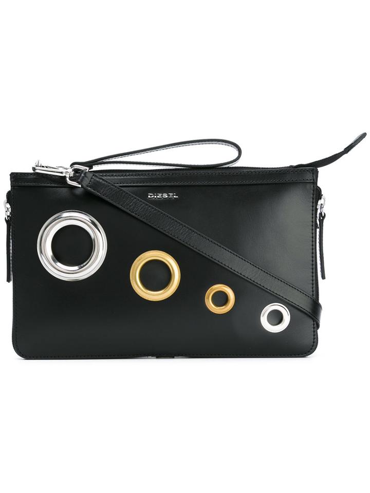 Diesel - Clutch Bag - Women - Calf Leather - One Size, Women's, Black, Calf Leather