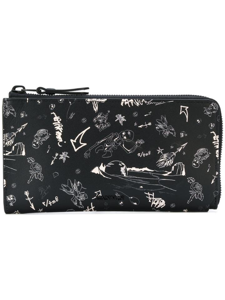 Lanvin Graphic Wallet - Black
