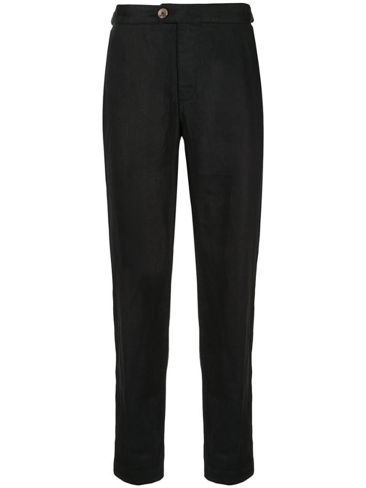Venroy Mid-rise Straight-leg Trousers - Black
