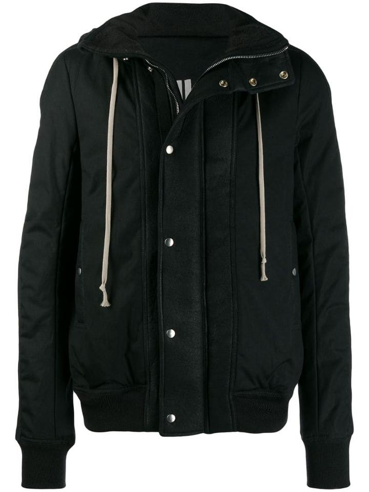 Rick Owens Hooded Casual Jacket - Black