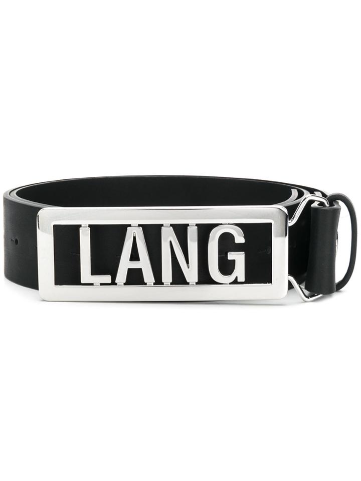 Helmut Lang Slogan Logo Belt - Black
