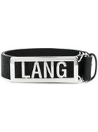 Helmut Lang Slogan Logo Belt - Black