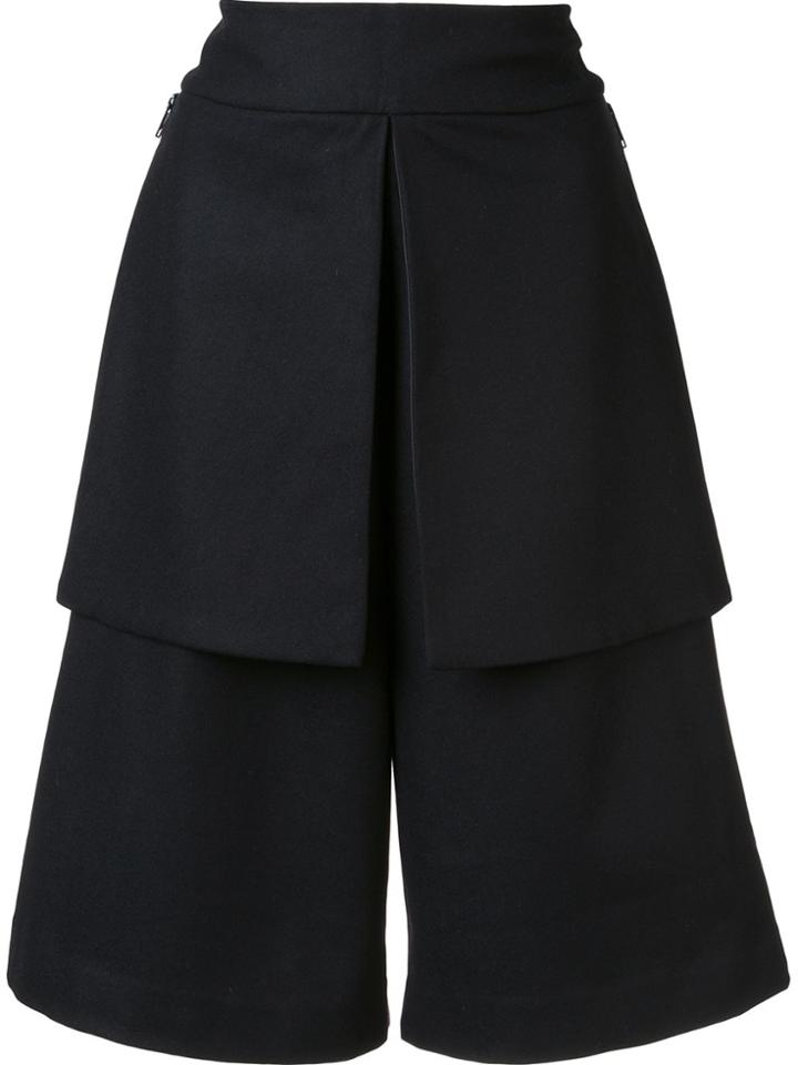 Y-3 Wide-legged Knee-length Shorts - Black