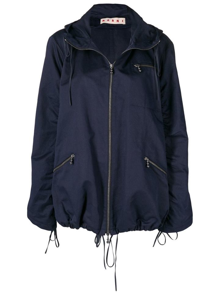 Marni Zipped Bomber Jacket - Blue