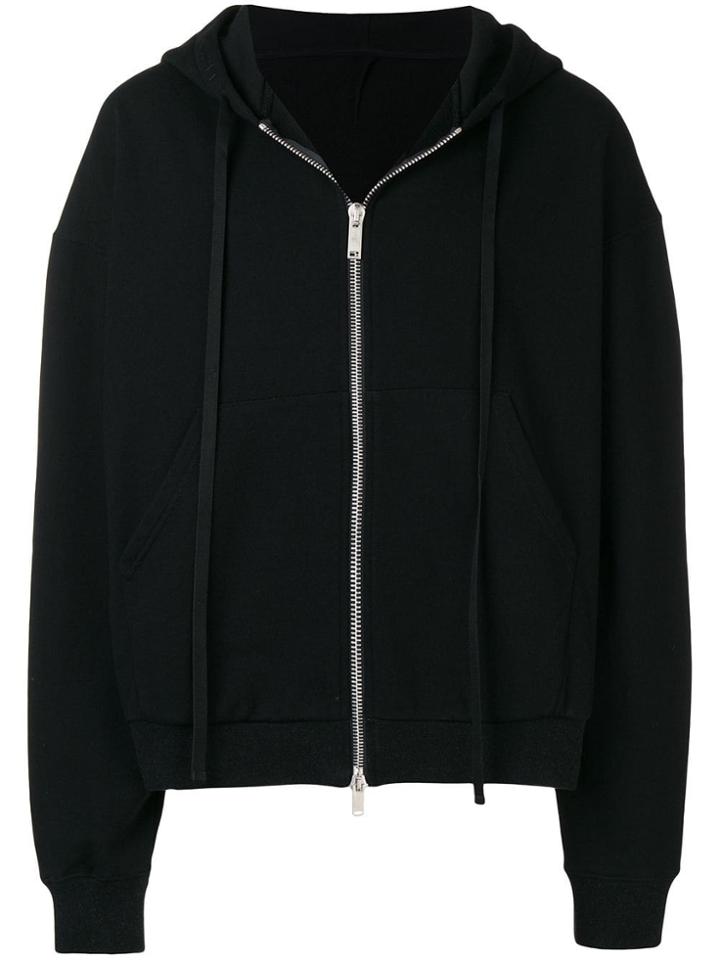 Unravel Project Oversized Logo Hem Hoodie - Black