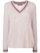 Luisa Cerano V-neck Jumper - Pink