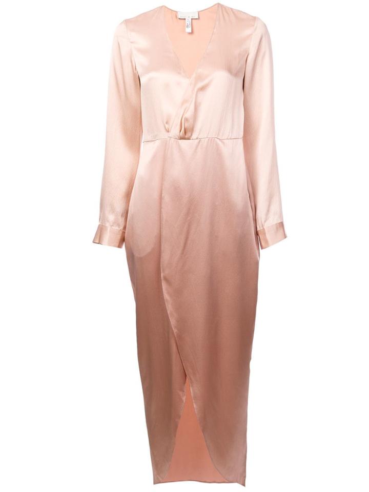 Fleur Du Mal Silk Wrap Dress - Pink & Purple
