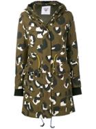 Rossignol Dotted Print Parka Coat - Green