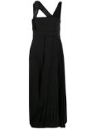 Prada Pleated Detail Dress - Black