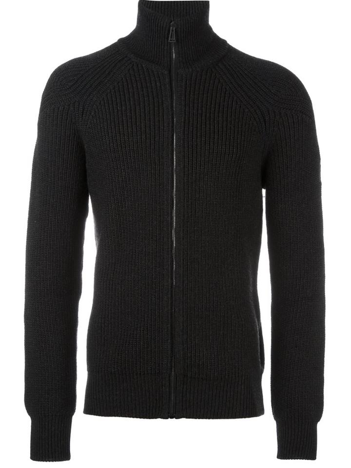 Belstaff Zipped Roll Neck Cardigan