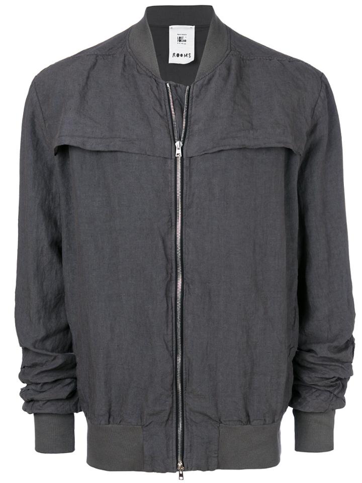 Lost & Found Rooms Zip Bomber Jacket - Grey