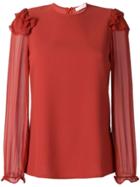 See By Chloé Ruffle Detail Blouse - Red